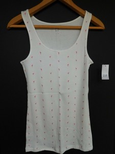 NWT-Gap-Women-039-s-Boyfriend-Fitted-Stretch-Tank-Top-Flamingo-039-s-Sizes-XS-amp-S-New