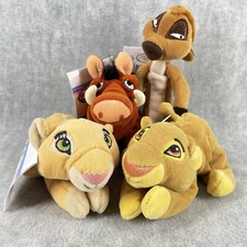 Disney Store THE LION KING Lot Bean Bag Plush Stuffed Animal w Tags Simba Nala