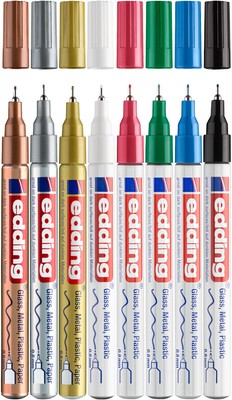 edding 780 Glanzlackmarker (0,8mm) Lackstift Rundspitze Farbwahl Paint Marker