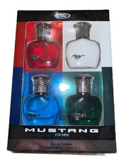 4 Pack FORD MUSTANG Men's Eau de Toilette EDT Spray Gift Set 0.5
