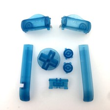 GBA Luminous / Glow Clear Blue A B / L R D-Pad Buttons kits Game Boy Advance