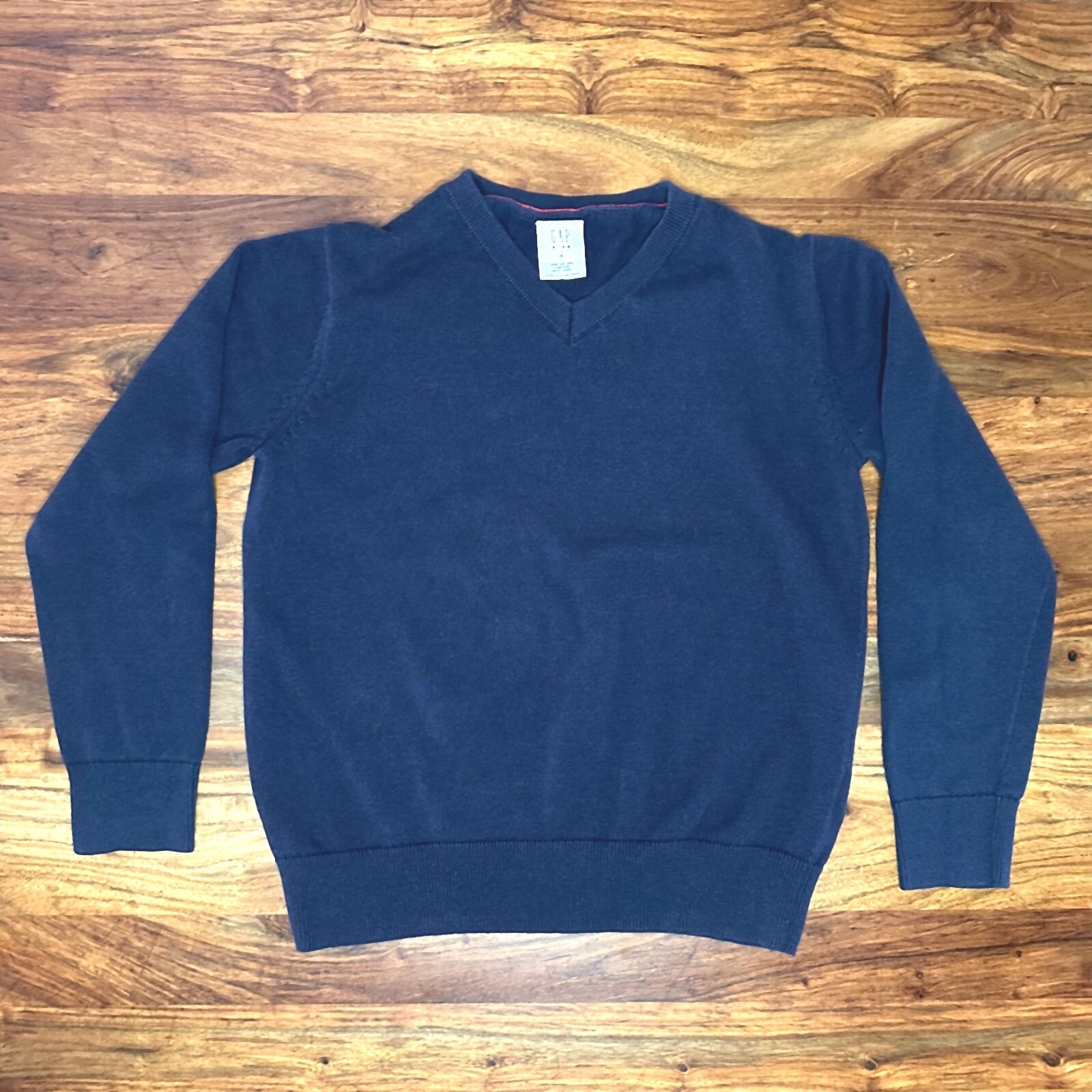 Gap Kids Boys Navy V-Neck Sweater, Size Medium