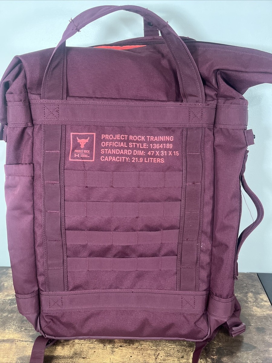その他 Under armor project rock Under Armor X Project Rock Box Duffle Back Pack Dark Maroon | eBay
