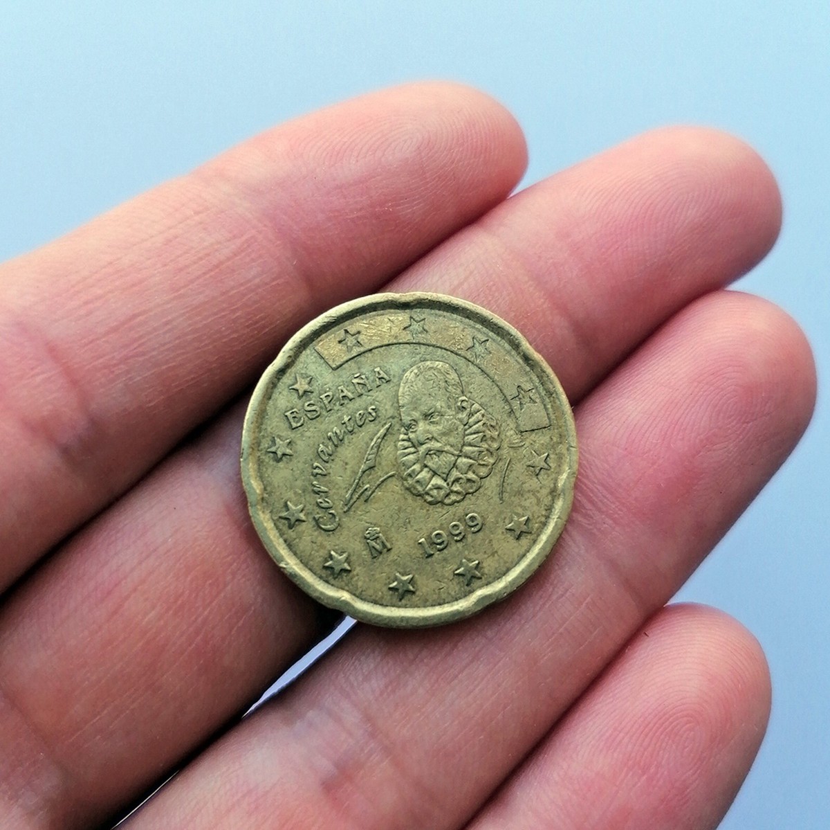 Rare 20 euro cent Coin 1999 Spain Cervantes Numismatic Europe