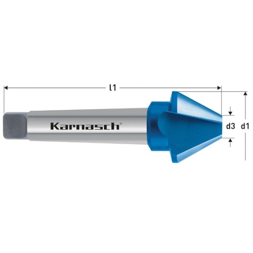 Cone lower 90° 60° lower CBN, HSS-XE with Morse cone 2, Ø=20.0-80.0 mm Karnash - Picture 127 of 128