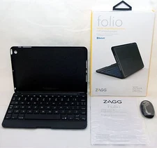 NEW Zagg Keys Folio Apple iPad Mini w/Retina Display Bluetooth Keyboard backlit