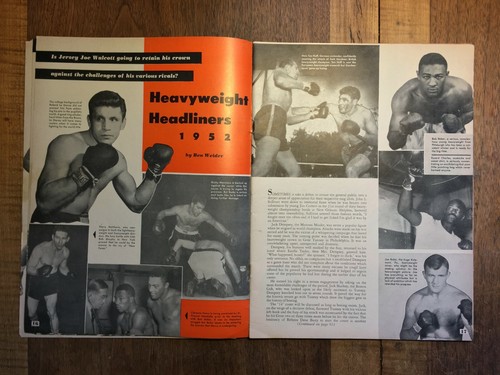 Boxing & Wrestling Magazine 1952 : Marciano Wolcott Ezzard Tunney Jeffries - Picture 5 of 12