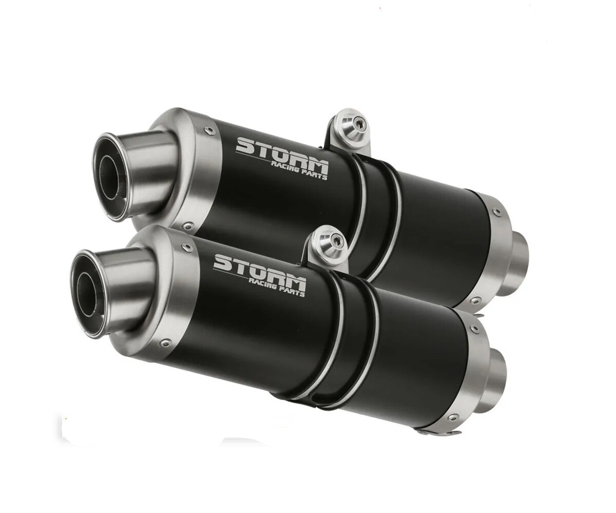 Exhaust Storm Mivv Mufflers Gp Nero inox Aprilia Tuono Fighter 1000 2006 > 2010
