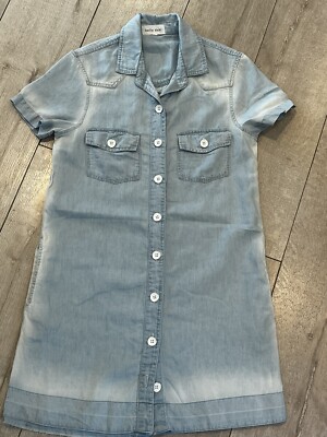 bella dahl denim shirt dress Long Sleeve A-Line Shirt Dress | Moonlit Haze Wash | M