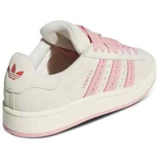 Adidas Campus 00s LEATHER Sneakers Girls Size 13K White/Pink 3-Stripes JS3524