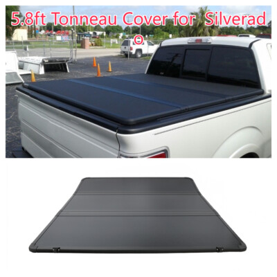 #ad 5.8ft Tri Fold Hard Tonneau Cover Truck Bed for 2019 2023 Silverado Sierra 1500 $299.99