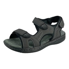 Herren Sandalen Grau Trekking Outdoor Sommerschuhe mit Klettverschluss 73661