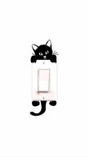 Cat Wall Vinyl Decal Light Switch Decor Baby Nursery Cute Kitty Crazy Cat Lady