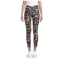 No Bo Juniors Stretch Crossover Floral Ankle Sueded Leggings Size XXXL (21) NWT