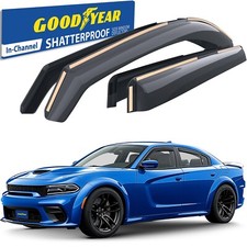 Sun Rain Visors Wind Rain Guards for 2011-2023 Dodge Charger SHATTERPROOF