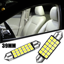 2 X Car 39mm C10w 12v Led Festoon Interior Dome Map White Light Bulb 4014 18smd