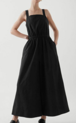 COS Jumpsuit EUR 44 Open Back Sleeveless Wide Leg Black UK 18 NWT