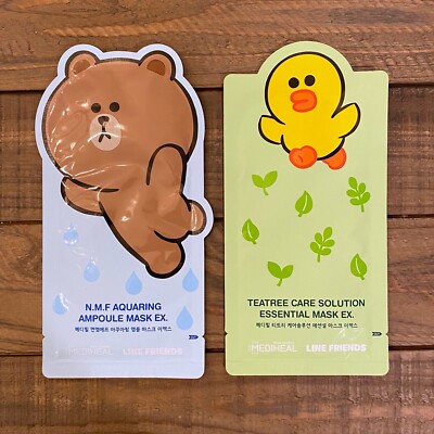 MEDIHEAL N.M.F Aquaring Ampoule & Teatree Care Solution Masks Korean Skincare