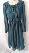 (AB) Gorgeous Green MISS SELFRIDGES casual party evening dress Size 8