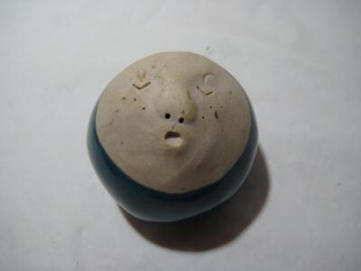 Deva Spirit Rattle Deva Raku Spirit Shaker Ceremonial Rattle Blue Pottery Egg Face ...