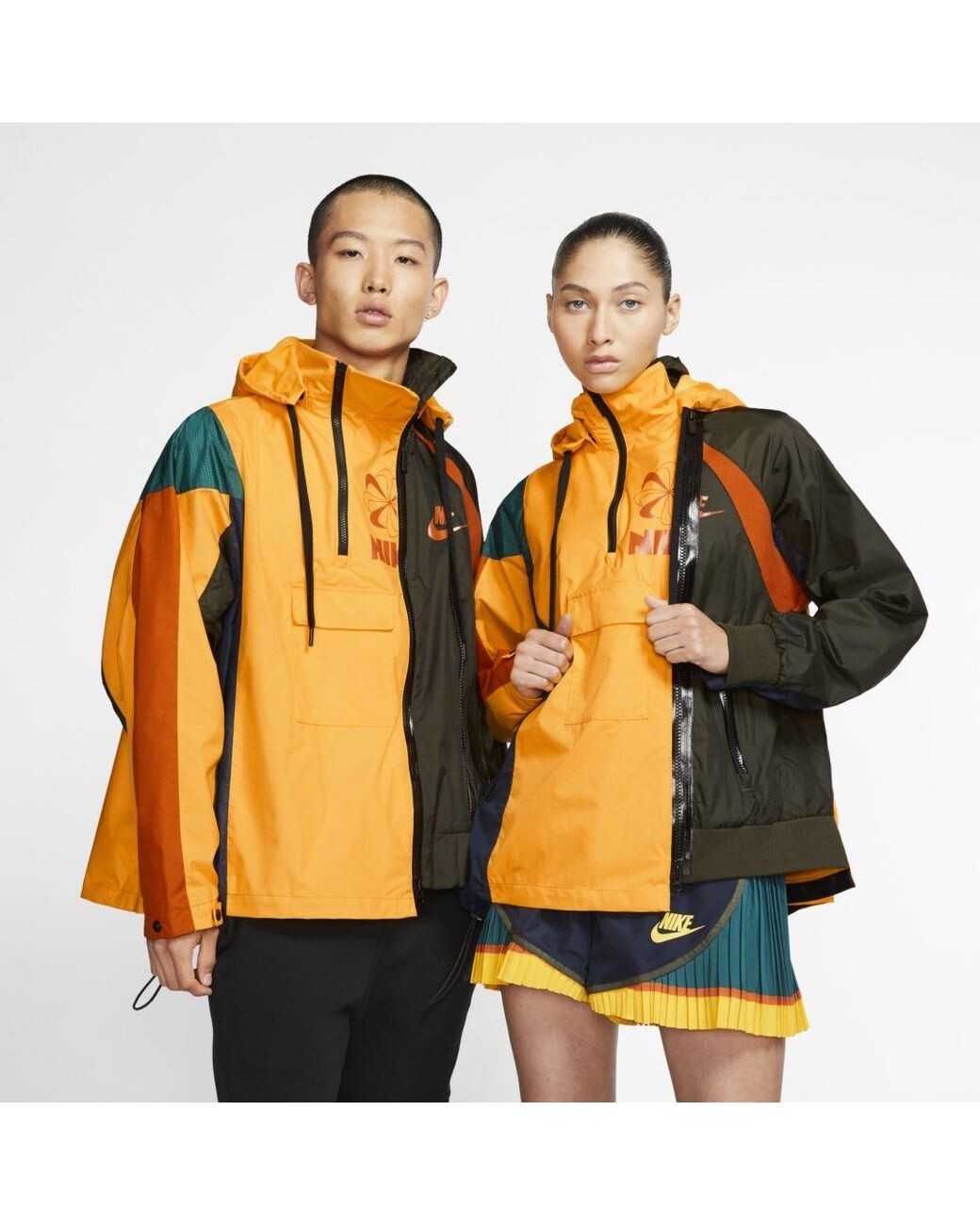 Giacca Anorak Windrunner nuova senza etichette taglia S FA19 Sacai x NikeLab ispirazione vintage