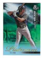Colton Welker /99 2018 Bowman Platinum Presence Green #PP14 Baseball Card