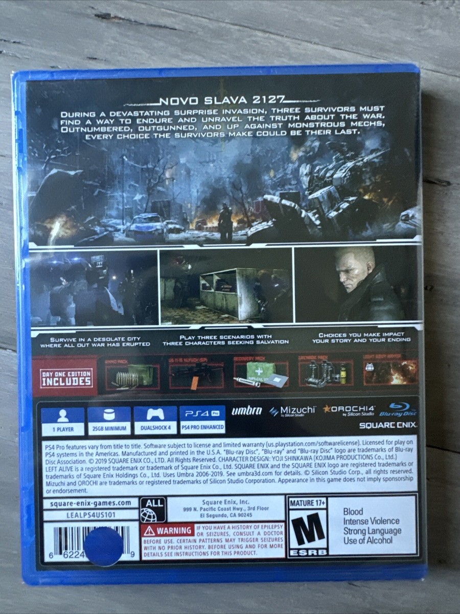 Left Alive (PlayStation 4, PS4) Day One Edition - Never Opened