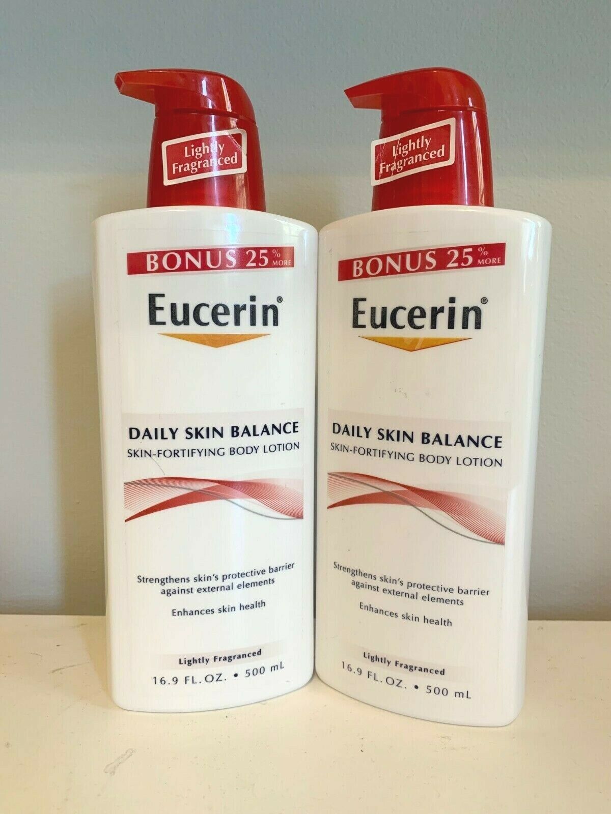 2 Eucerin Daily Skin Balance Skin-Fortifying Body Lotion 16.9 Oz. Each