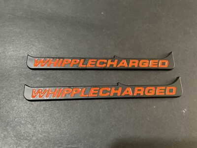 2015-2020 WHIPPLE CHARGED Emblems Badge Matte Black & Orange - 2pcs