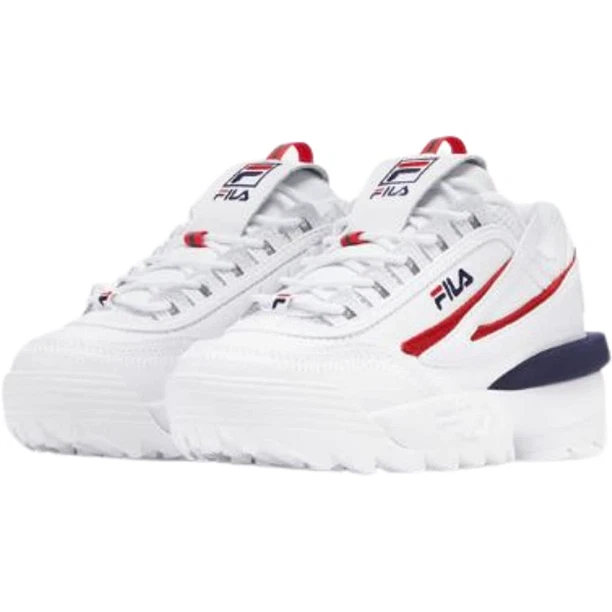 Fila disruptor white blue and red sale