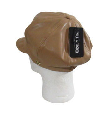 NWT True Religion Womens Faux Leather Conductor Cap Hat One Size