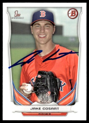 2014 Bowman Draft Baseball Card Jake Cosart Boston Red Sox #DP101 Signed