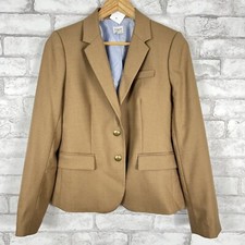 J.CREW FACTORY NWT Women's Orginal Schoolboy Brown Blazer sz 6 AZ565