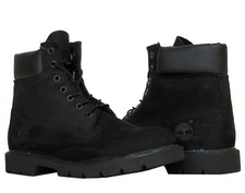 Timberland 6-Inch Basic W/Padded Collar Waterproof Black Men's Boots 19039