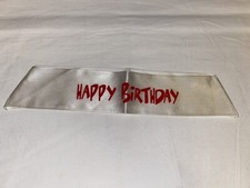 Build a Bear White Sash Red Happy Birthday