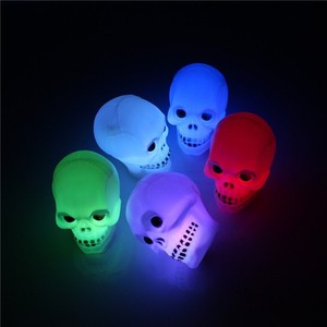 LLD000500 Halloween Colorful Flash LED Skull Night Light Lamp Decoration Gift Favor