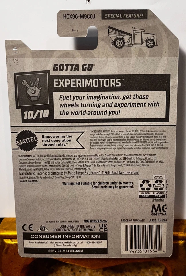 2022 HOT WHEELS TREASURE HUNT - 2022 GOTTA GO 10/10 166/250 - Image 2 of 2