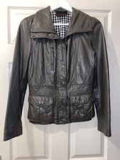 Oakwood Fast Label Leather Jacket Size S Brown