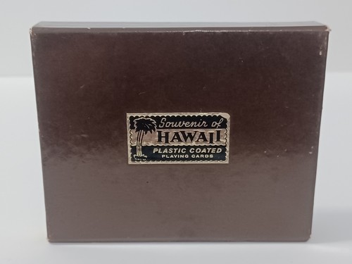 Vintage Spielkarten Souvenir of Hawaii 2 Decks Hula Mädchen Blumen komplett - Bild 2 von 6