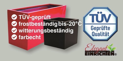 Elegant Einrichten | Pflanzkübel | Fiberglas | rechteckig | 61x21x20 | avocado | - Bild 8 von 8
