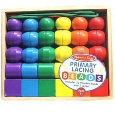 Melissa  Doug Primary Lacing Beads 32 piece for Toddlers Fine Motor Skills 3 
