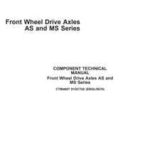 John Deere Technical Service Repair Manual CTM4687 Front Wheel Drive Axles AS/ms