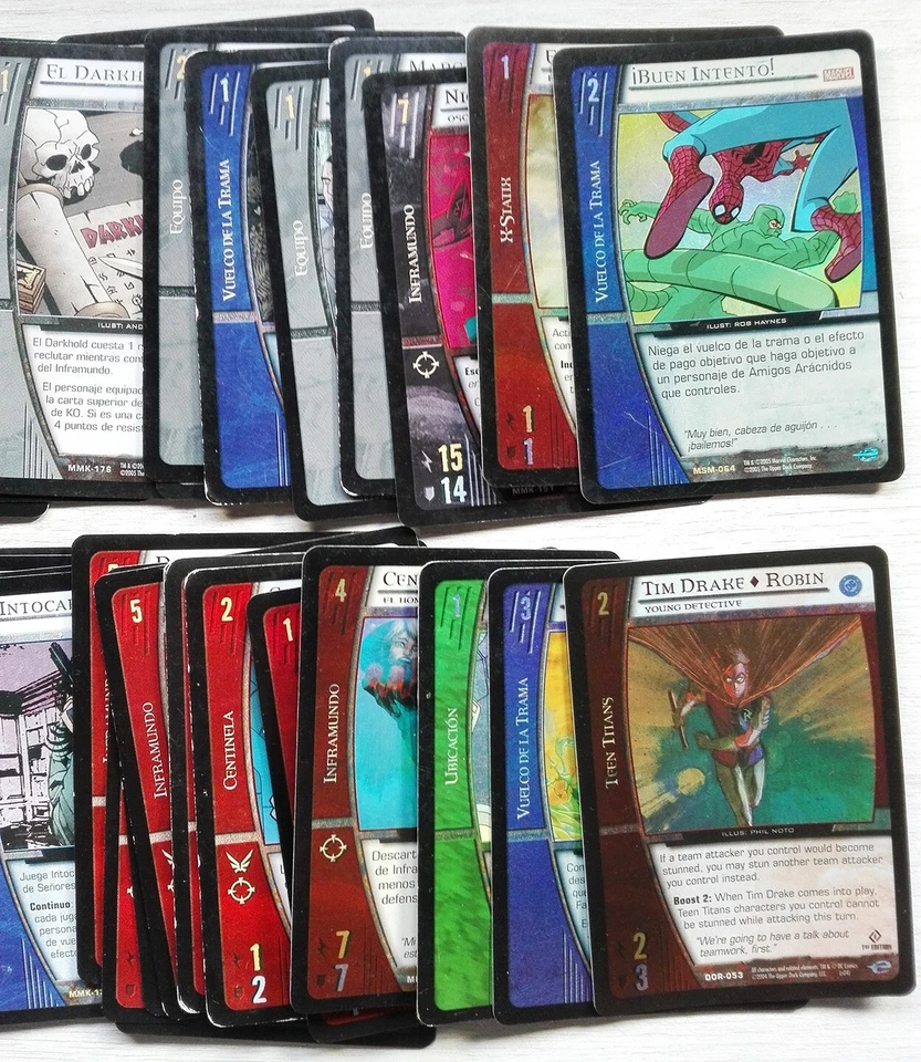 🌟 LOTE +110 CROMOS VS SYSTEM. MARVEL. DC. UPPER DECK. MUY VARIADOS. - Imagen 4 de 4