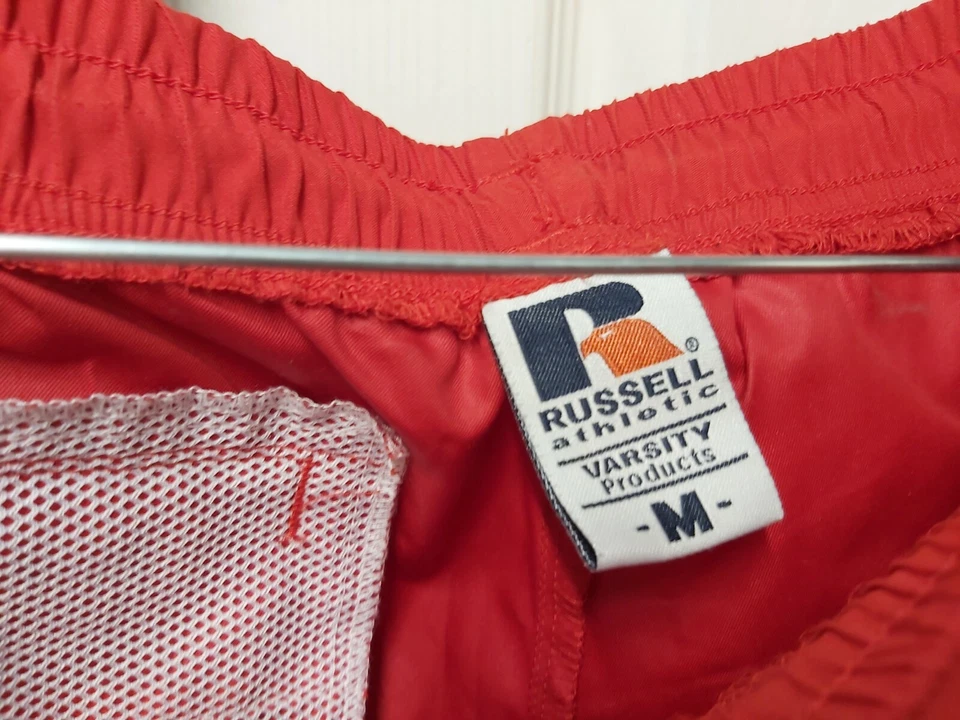 Russelll Athletic Medium Waist 30-32 Inches Mens Red White Striped Sports Shorts - Image 3 of 4