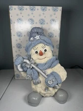 Vtg 1999 Snow Buddies Yummy Snowman w/ Candy Cane #94182 Encore Group 10 inch