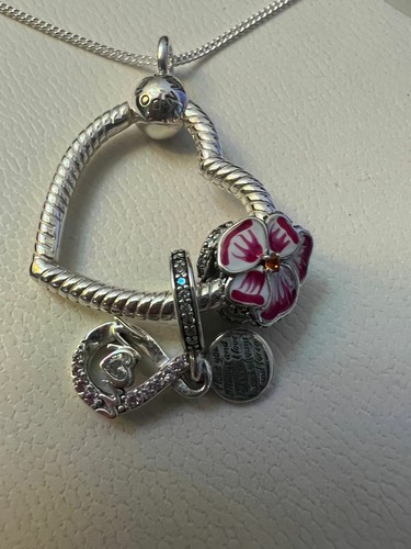 Pandora Necklace, O Heart Pendant 