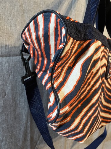 Vintage Zubaz MLB Detroit Tigers Duffel Bag Orange Blue W/ Shoulder Strap - Picture 6 of 18
