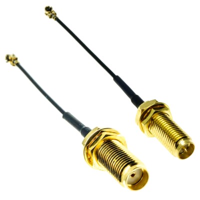 U.FL IPX UFL to RP-SMA SMA Female 15MM Thread Lengthen Pigtail 1.13 Cable
