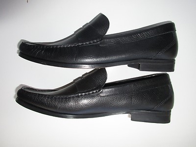 Sandrino PLACIDO Leather Men Penny Loafer Shoe Black 12M or  display picture 1