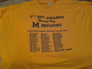 brewers 50th anniversary shirt
